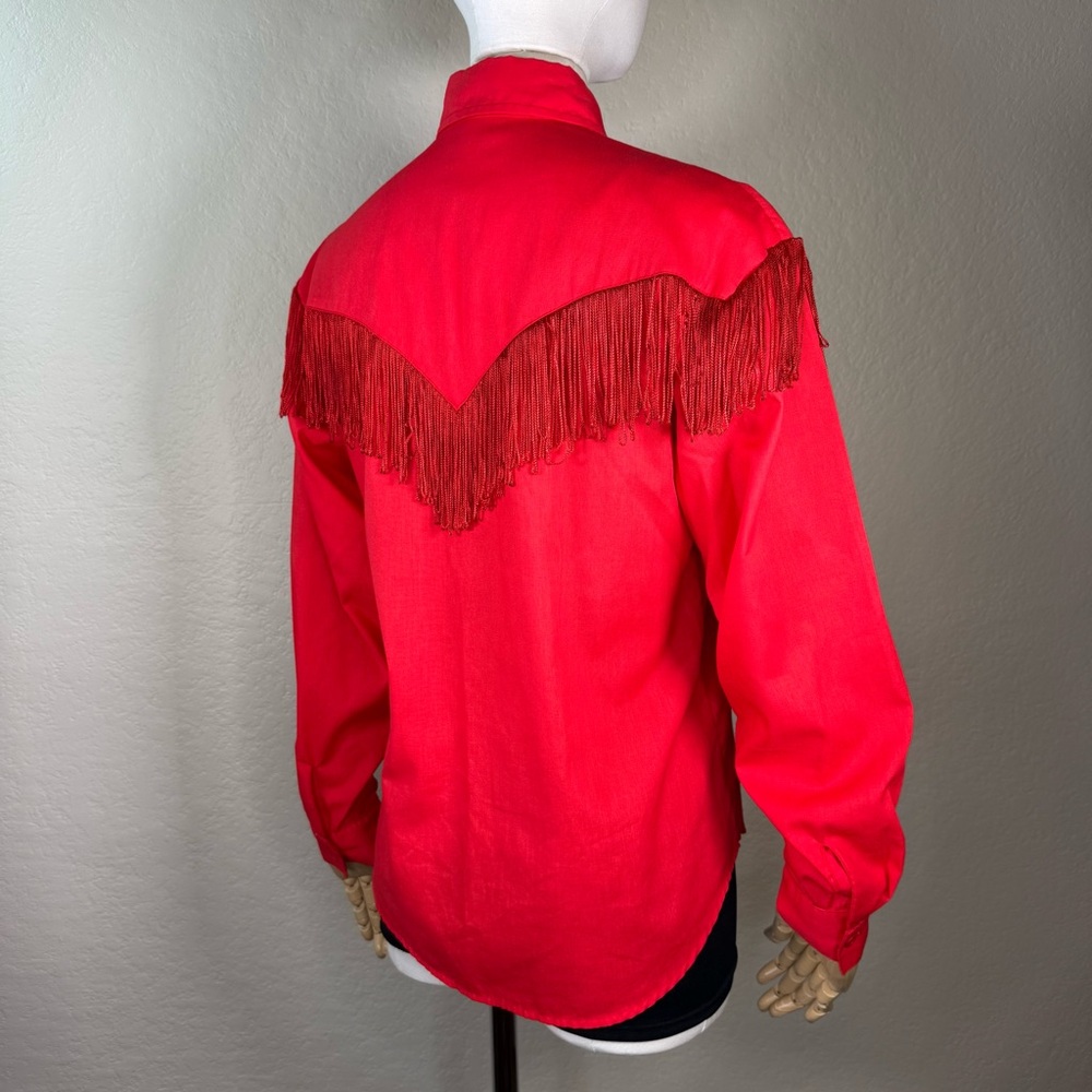 Vintage Western Collection Beaded Fringe Rodeo Cowgirl Cowboy Shirt SMALL EUC - Picture 9 of 16